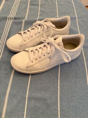 Puma White Leather Sneakers